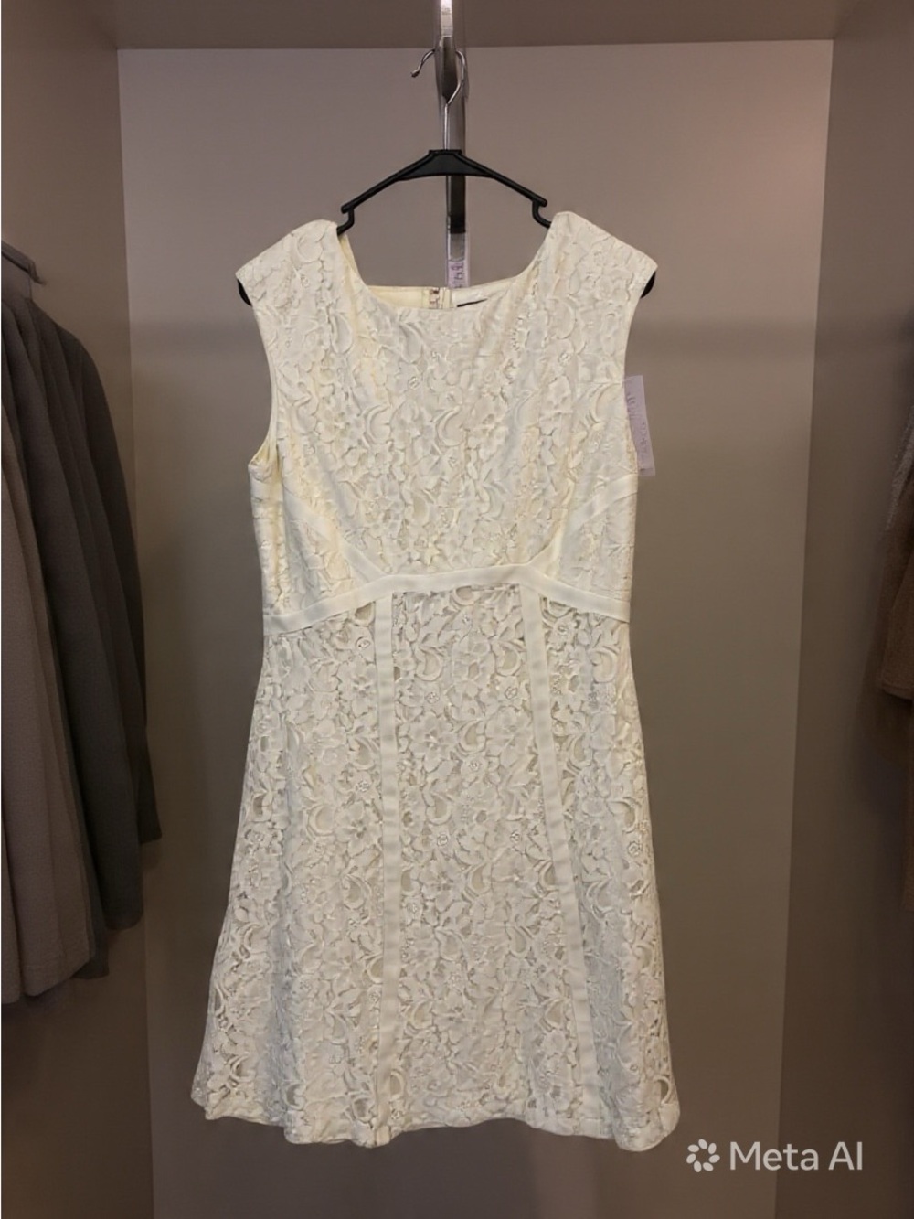 American Living Ivory Lace Fit-and-Flare Dress